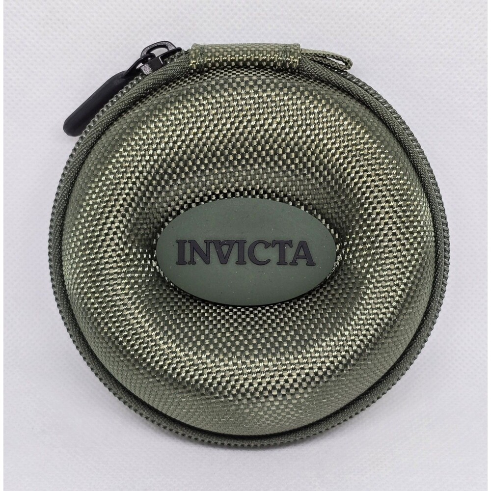 Invicta Single Watch Travel Case w/ Zipper, Hunter Green